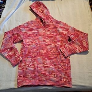 Athleta Girl size XXL or 16 multi pink, purple & white colored hoodie, EUC
